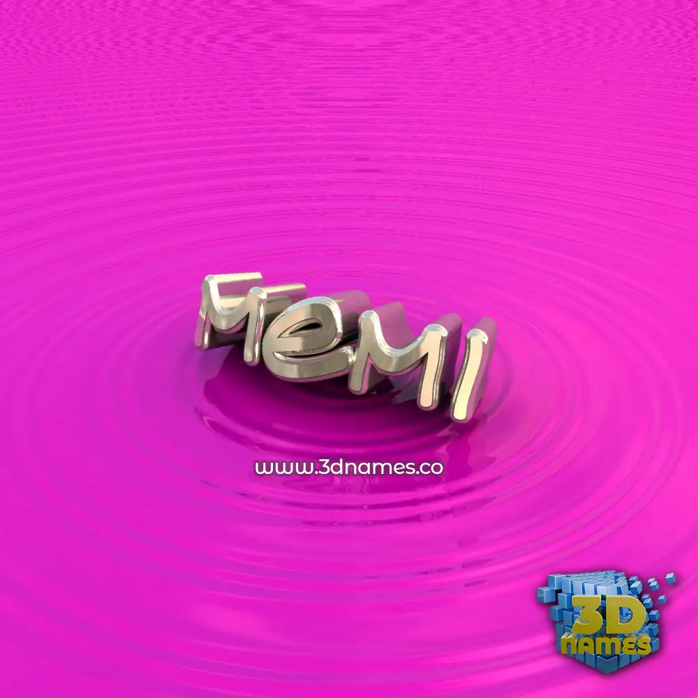 memi in Pink Graffiti style - 3D name wallpaper