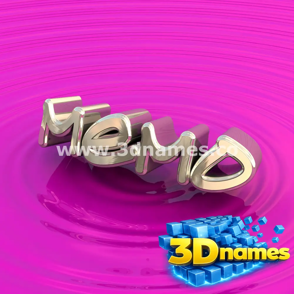 memo in Pink Graffiti style - 3D name wallpaper
