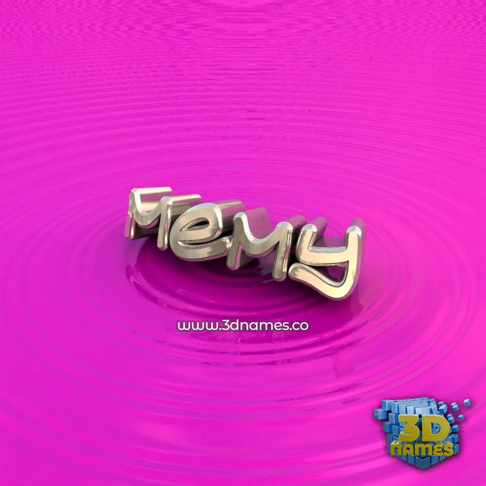 memy in Pink Graffiti style - 3D name wallpaper
