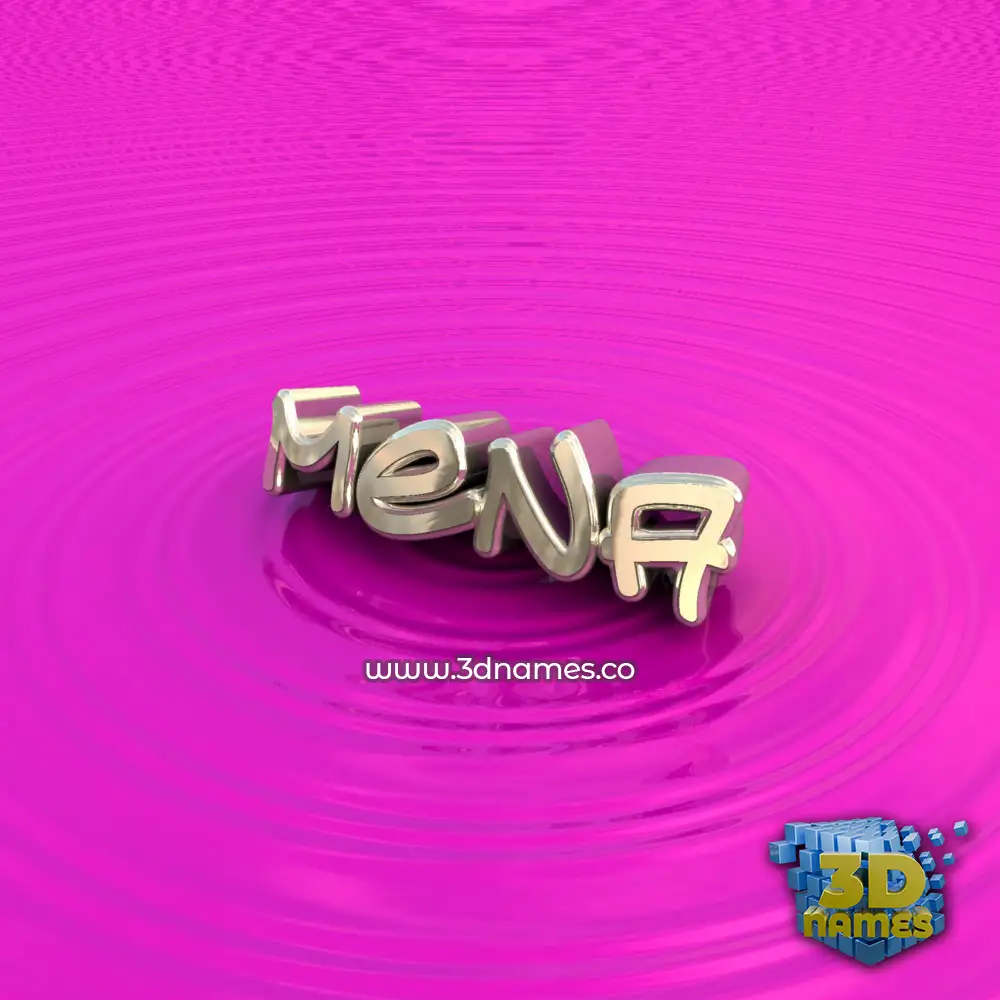 mena in Pink Graffiti style - 3D name wallpaper