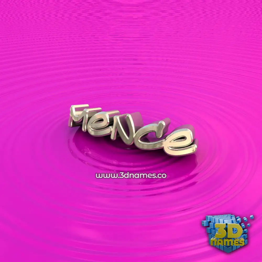 mence in Pink Graffiti style - 3D name wallpaper