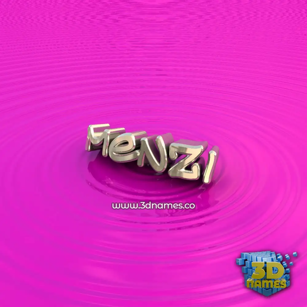 menzi in Pink Graffiti style - 3D name wallpaper