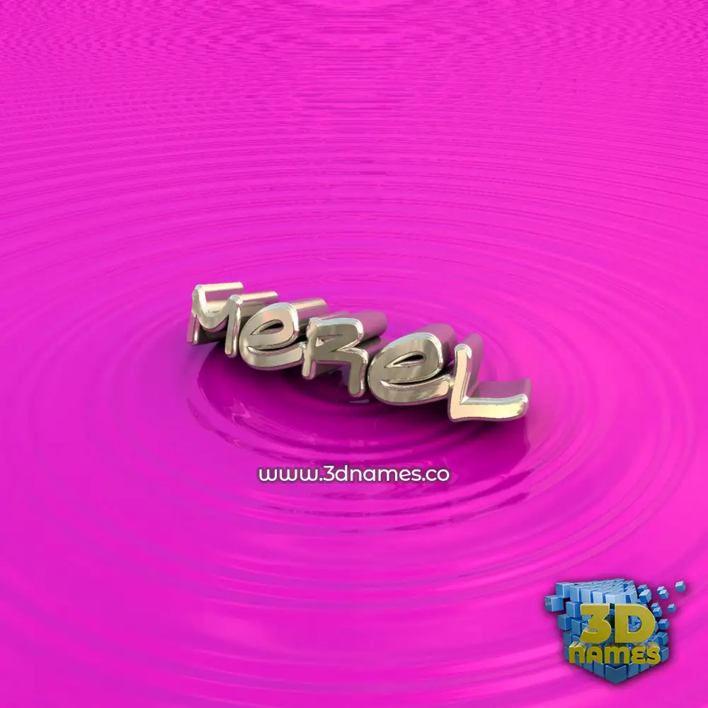 merel in Pink Graffiti style - 3D name wallpaper