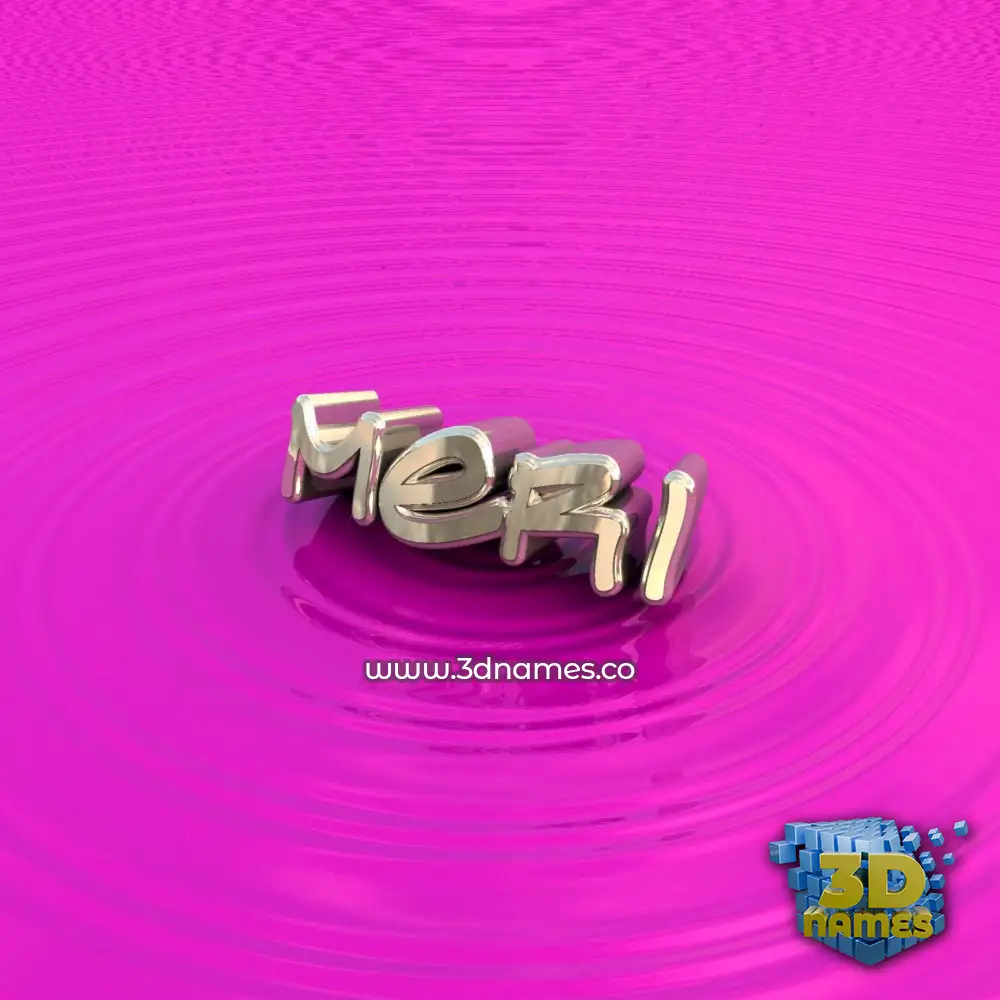 meri in Pink Graffiti style - 3D name wallpaper