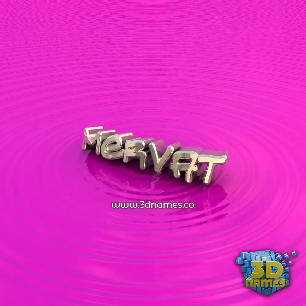 mervat in Pink Graffiti style - 3D name wallpaper