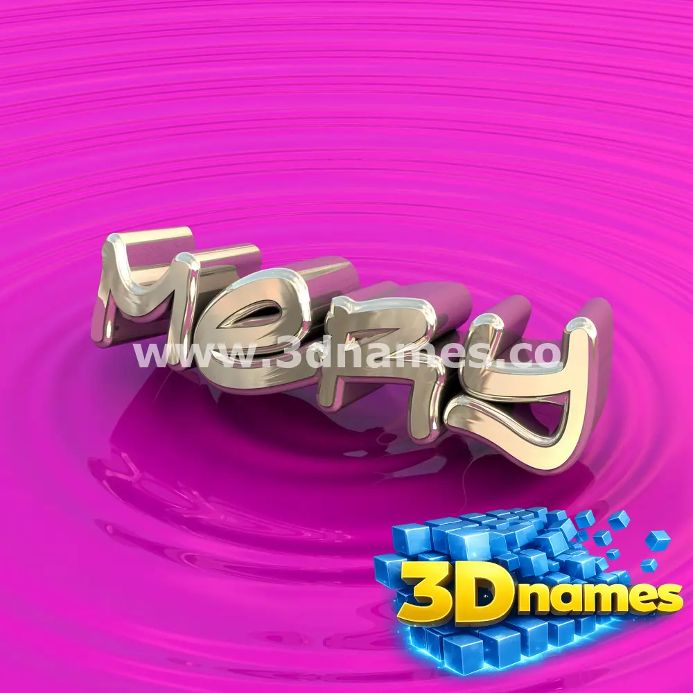 mery in Pink Graffiti style - 3D name wallpaper