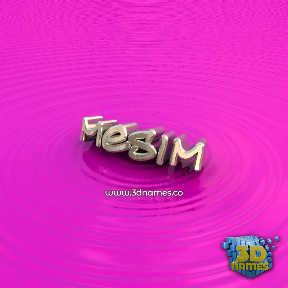 mesim in Pink Graffiti style - 3D name wallpaper