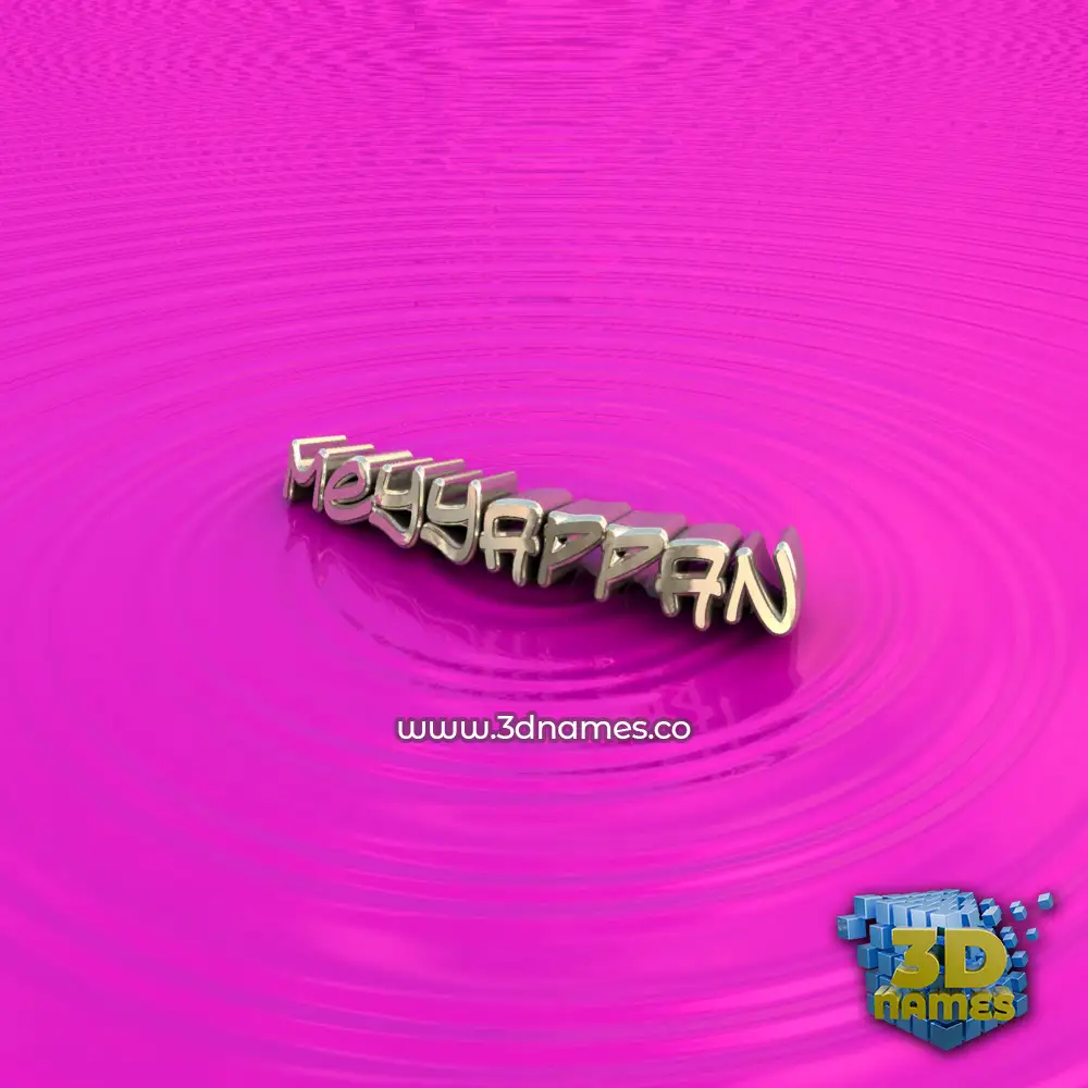 meyyappan in Pink Graffiti style - 3D name wallpaper