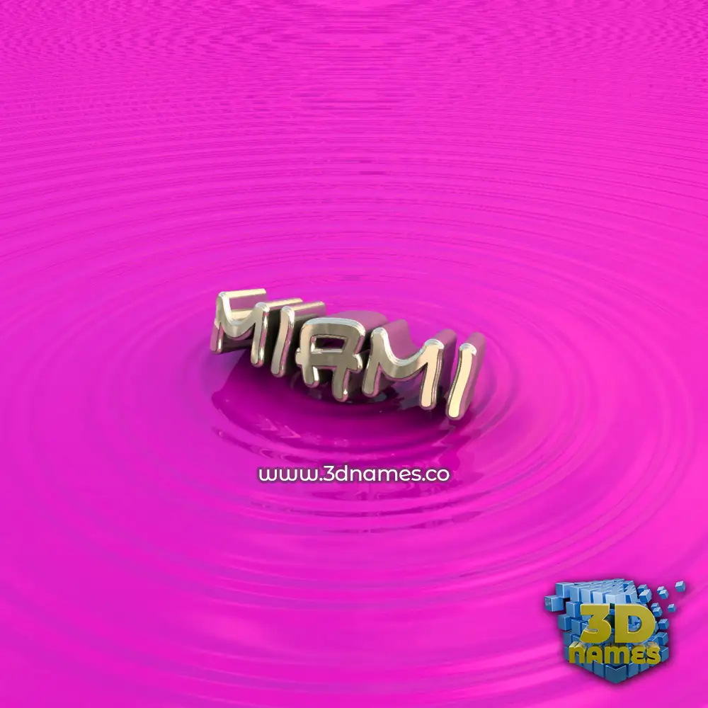 miami in Pink Graffiti style - 3D name wallpaper