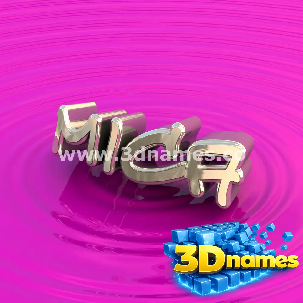 mica in Pink Graffiti style - 3D name wallpaper