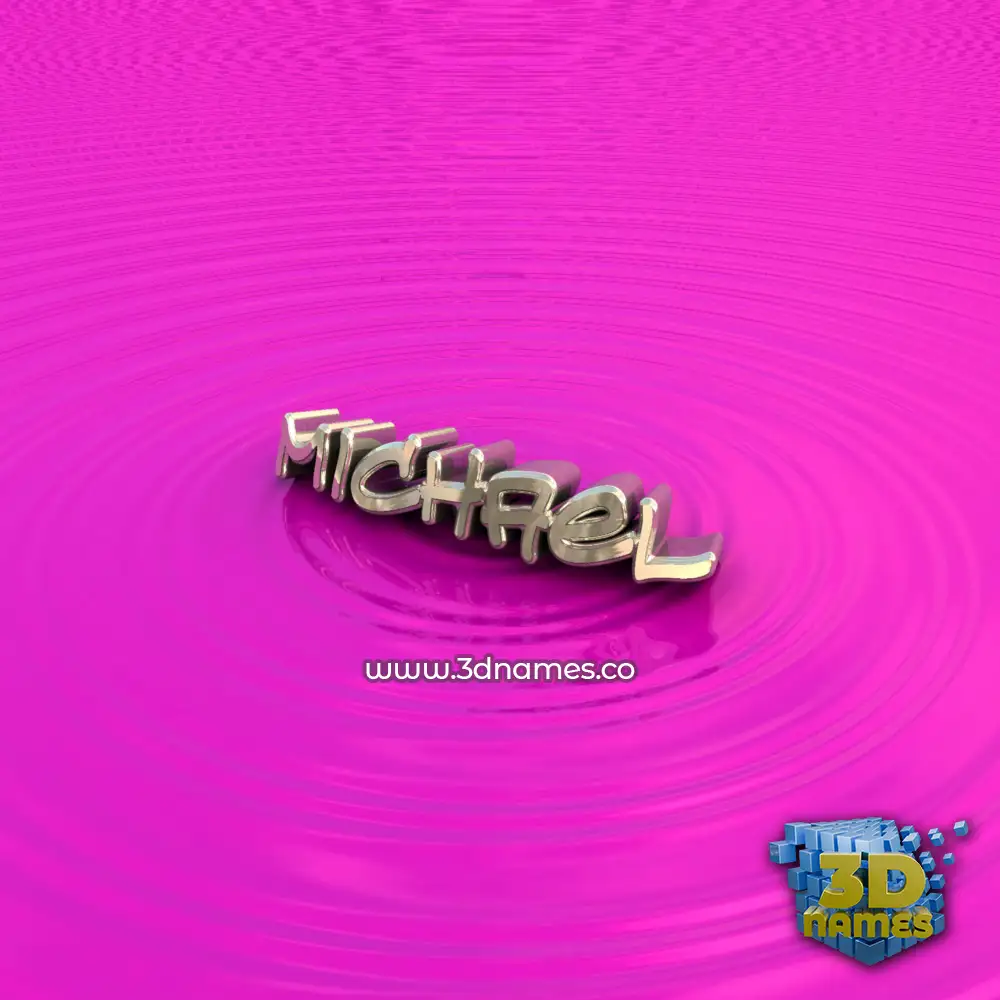 michael in Pink Graffiti style - 3D name wallpaper