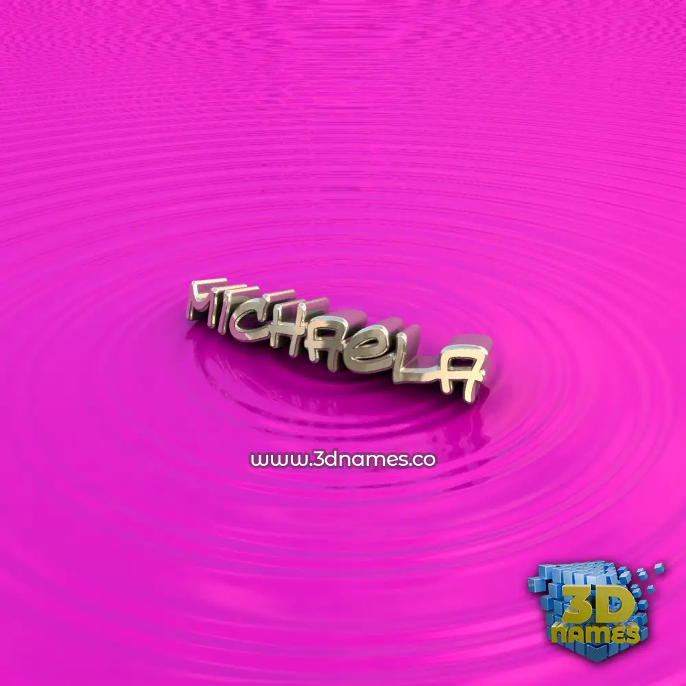 michaela in Pink Graffiti style - 3D name wallpaper