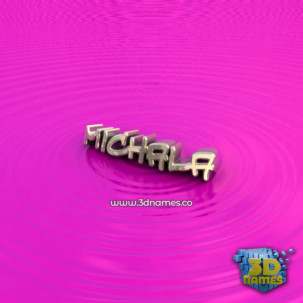michala in Pink Graffiti style - 3D name wallpaper