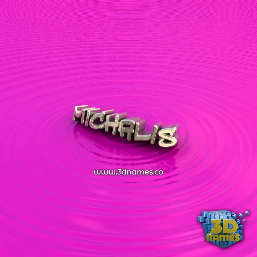 michalis in Pink Graffiti style - 3D name wallpaper
