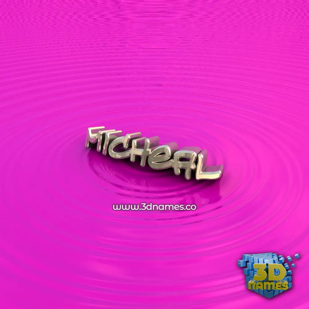 micheal in Pink Graffiti style - 3D name wallpaper