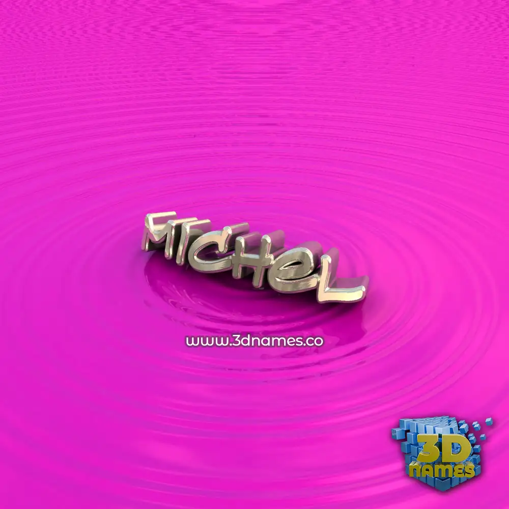 michel in Pink Graffiti style - 3D name wallpaper