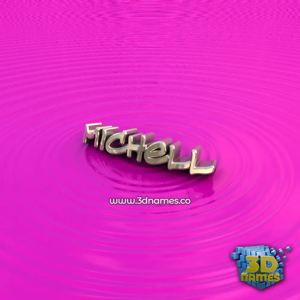 michell in Pink Graffiti style - 3D name wallpaper