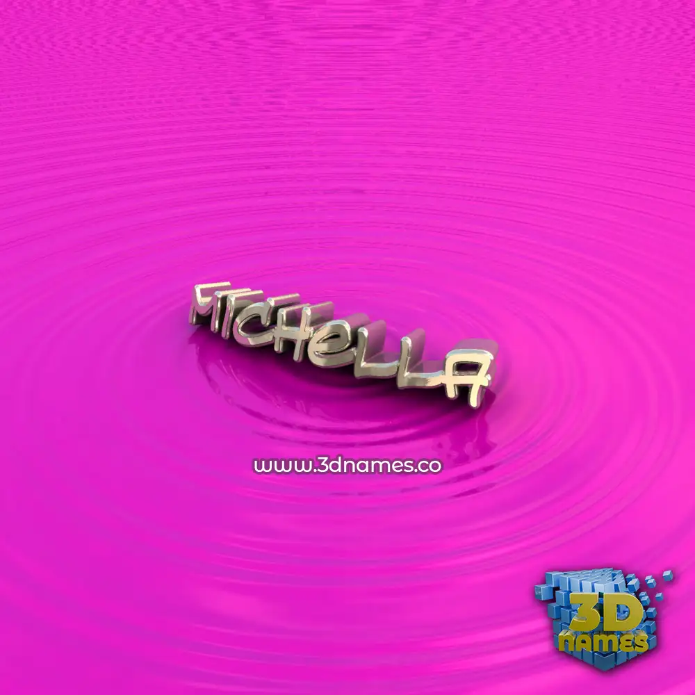 michella in Pink Graffiti style - 3D name wallpaper