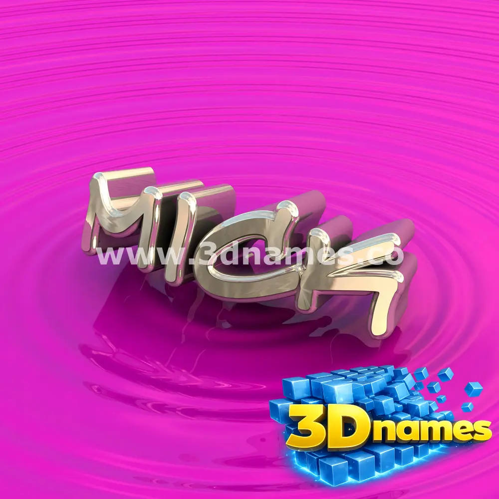 mick in Pink Graffiti style - 3D name wallpaper