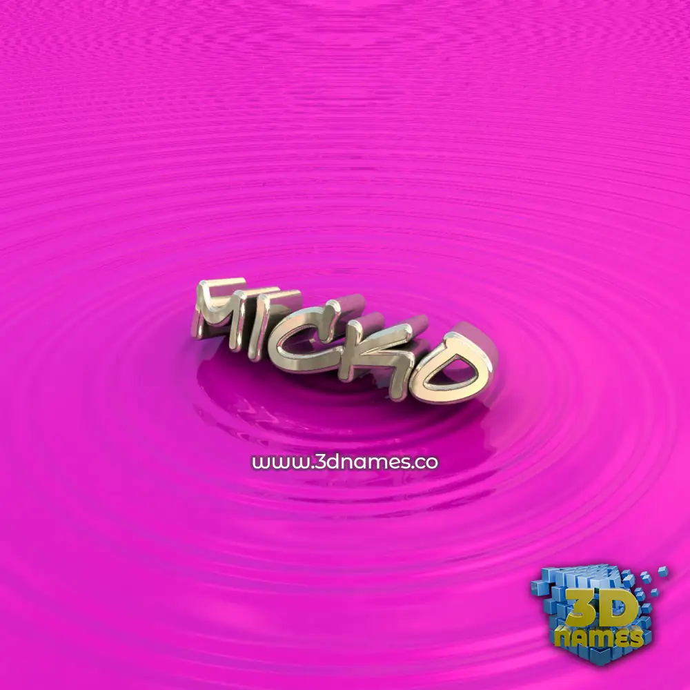 micko in Pink Graffiti style - 3D name wallpaper