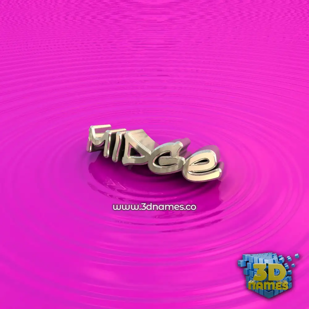 midge in Pink Graffiti style - 3D name wallpaper