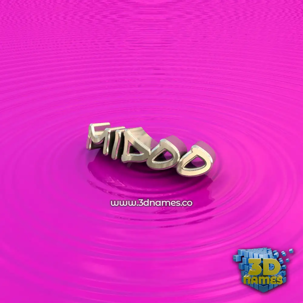 midoo in Pink Graffiti style - 3D name wallpaper