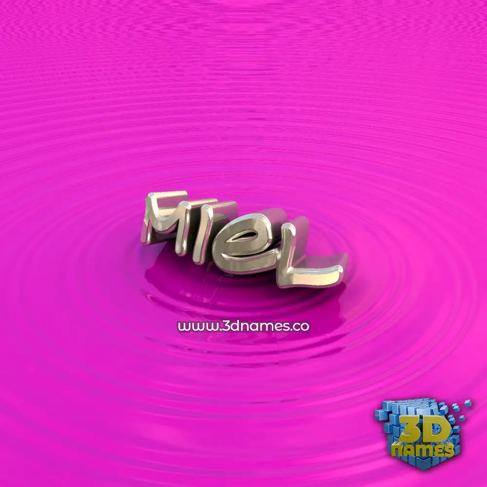 miel in Pink Graffiti style - 3D name wallpaper