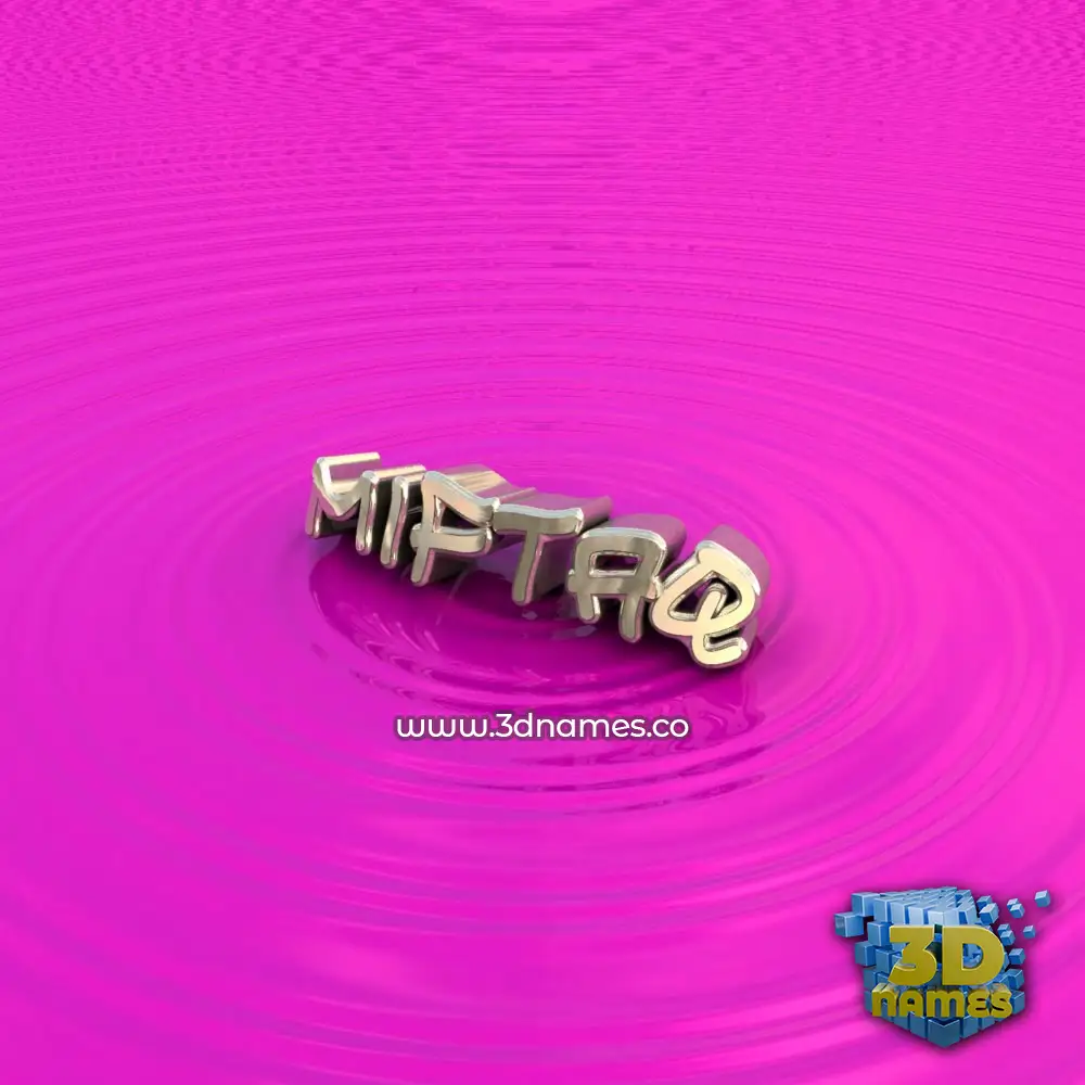 miftaq in Pink Graffiti style - 3D name wallpaper