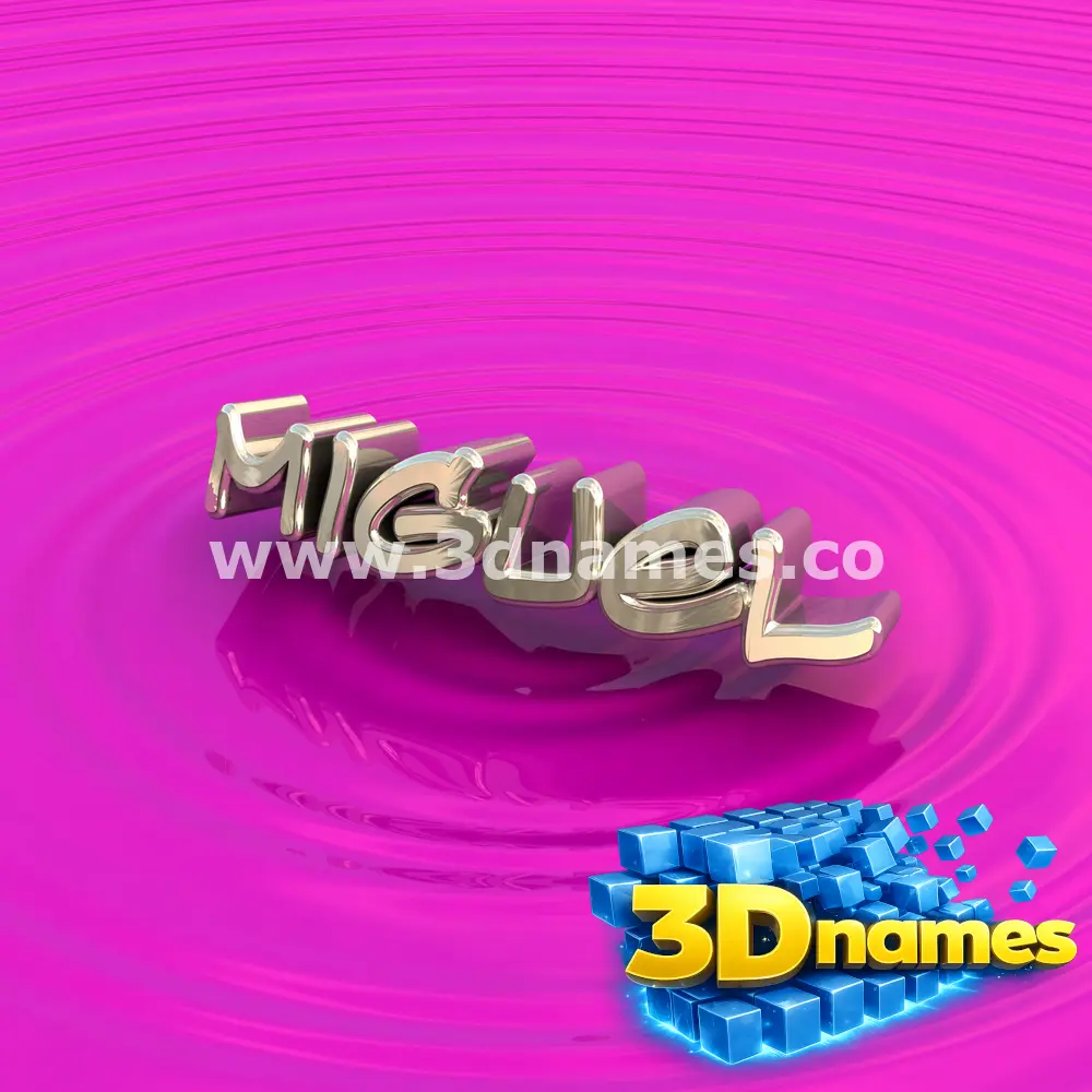 miguel in Pink Graffiti style - 3D name wallpaper