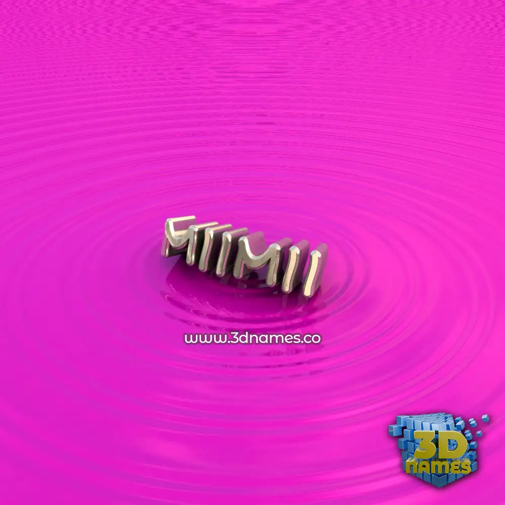 miimii in Pink Graffiti style - 3D name wallpaper
