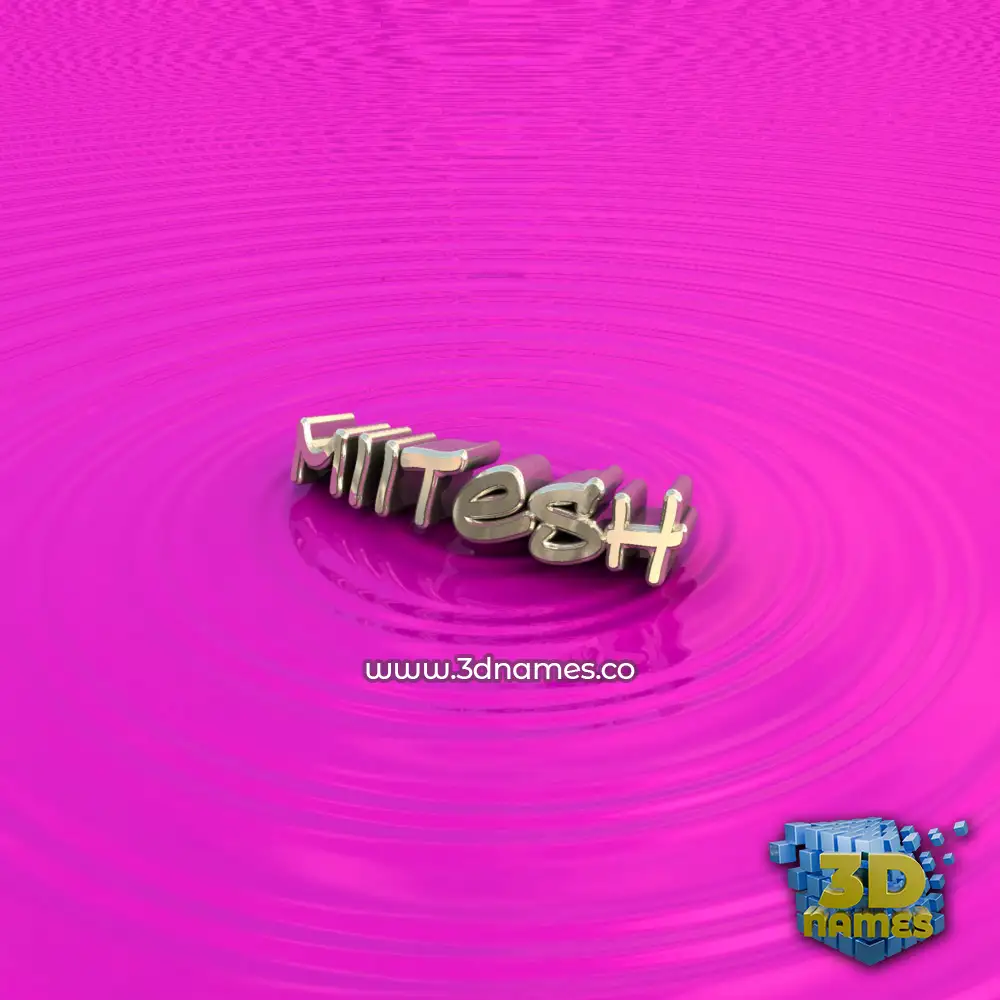 miitesh in Pink Graffiti style - 3D name wallpaper