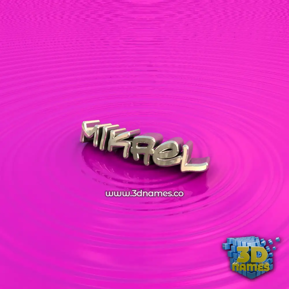 mikael in Pink Graffiti style - 3D name wallpaper