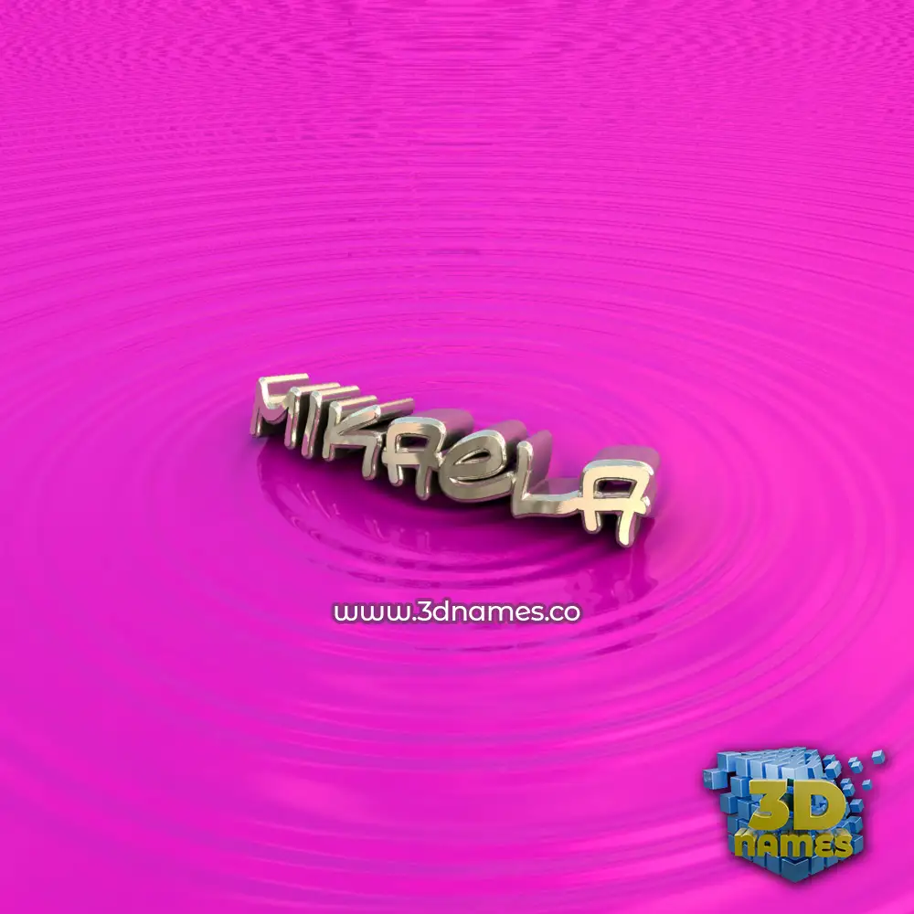 mikaela in Pink Graffiti style - 3D name wallpaper