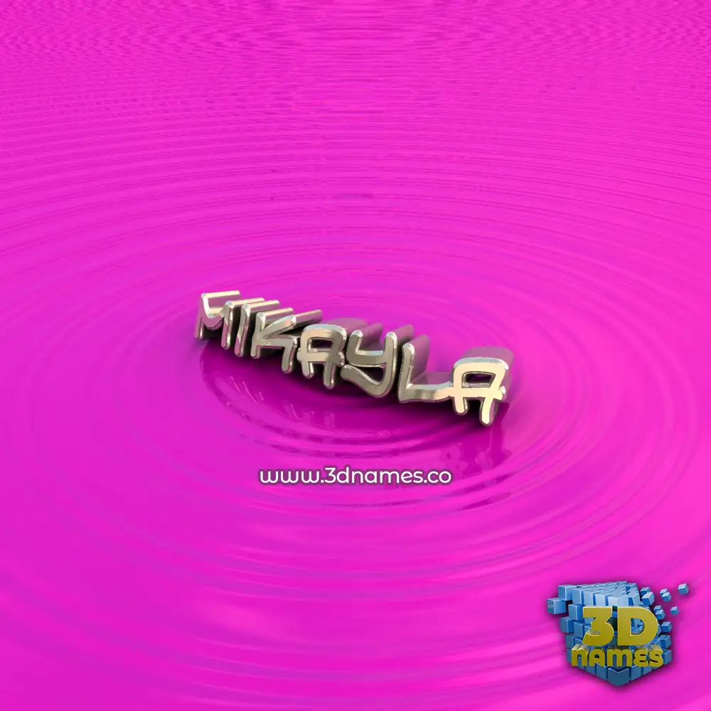 mikayla in Pink Graffiti style - 3D name wallpaper