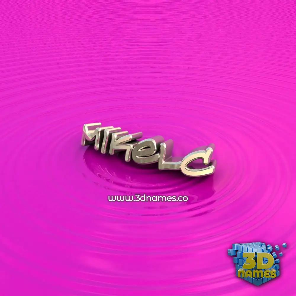 mikelc in Pink Graffiti style - 3D name wallpaper