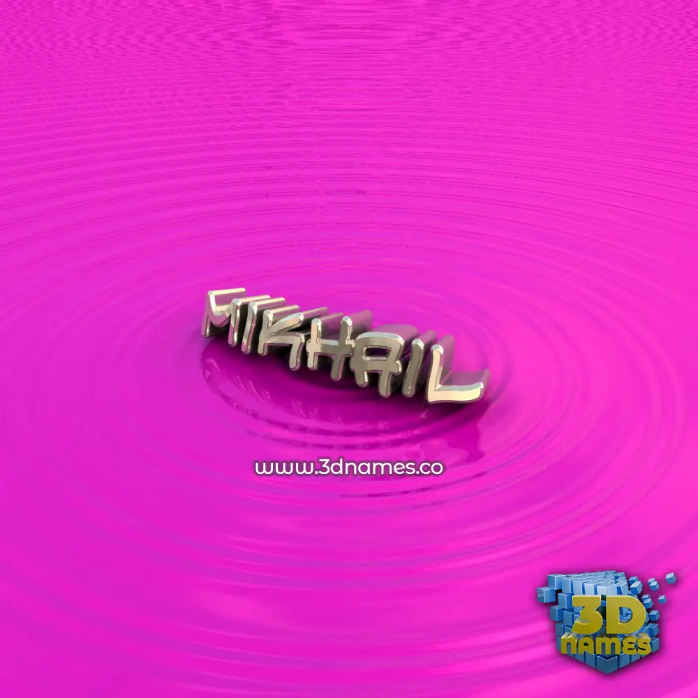 mikhail in Pink Graffiti style - 3D name wallpaper