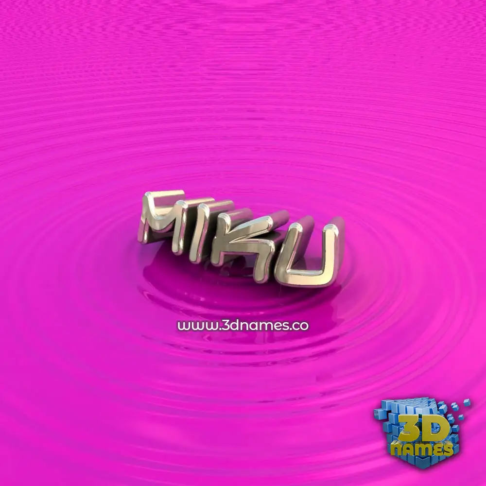 miku in Pink Graffiti style - 3D name wallpaper