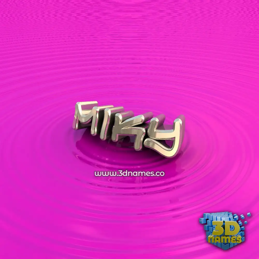 miky in Pink Graffiti style - 3D name wallpaper