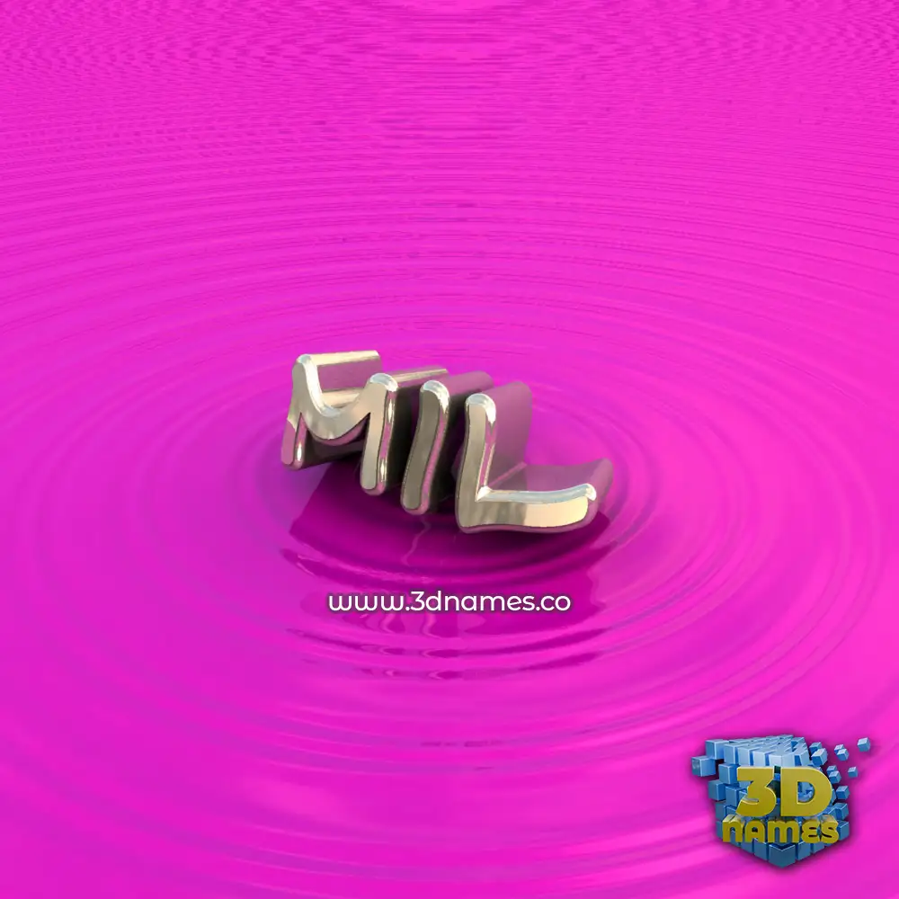 mil in Pink Graffiti style - 3D name wallpaper