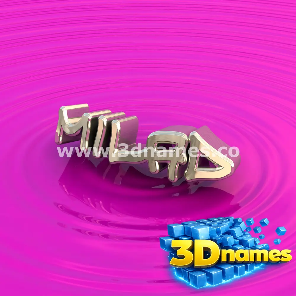 milad in Pink Graffiti style - 3D name wallpaper