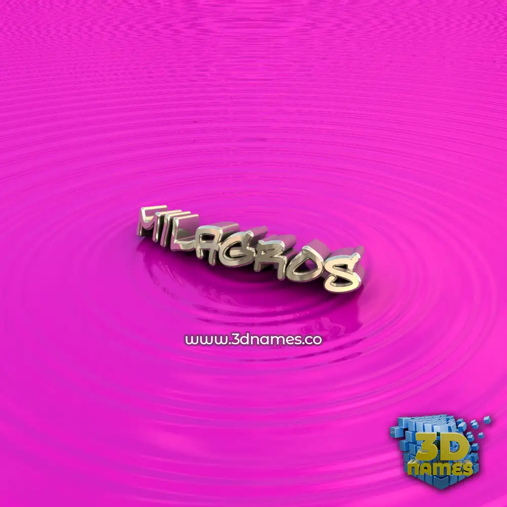 milagros in Pink Graffiti style - 3D name wallpaper