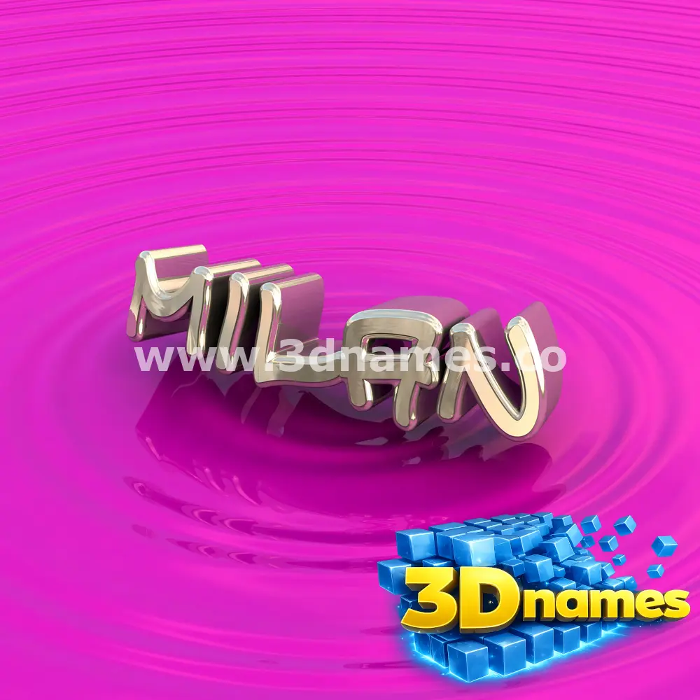 milan in Pink Graffiti style - 3D name wallpaper
