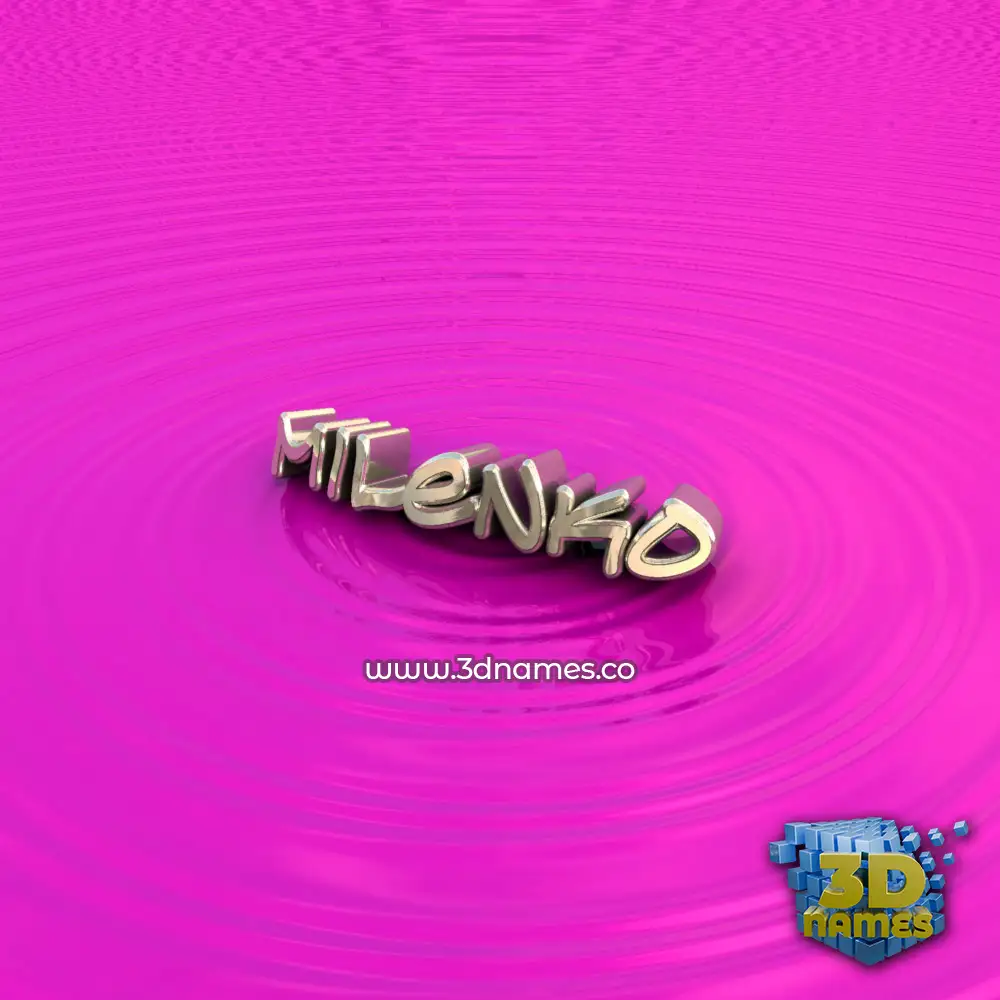 milenko in Pink Graffiti style - 3D name wallpaper