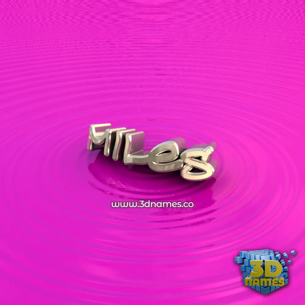 miles in Pink Graffiti style - 3D name wallpaper
