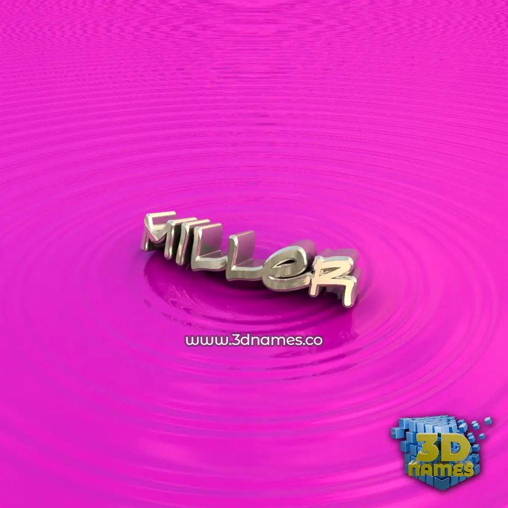 miller in Pink Graffiti style - 3D name wallpaper
