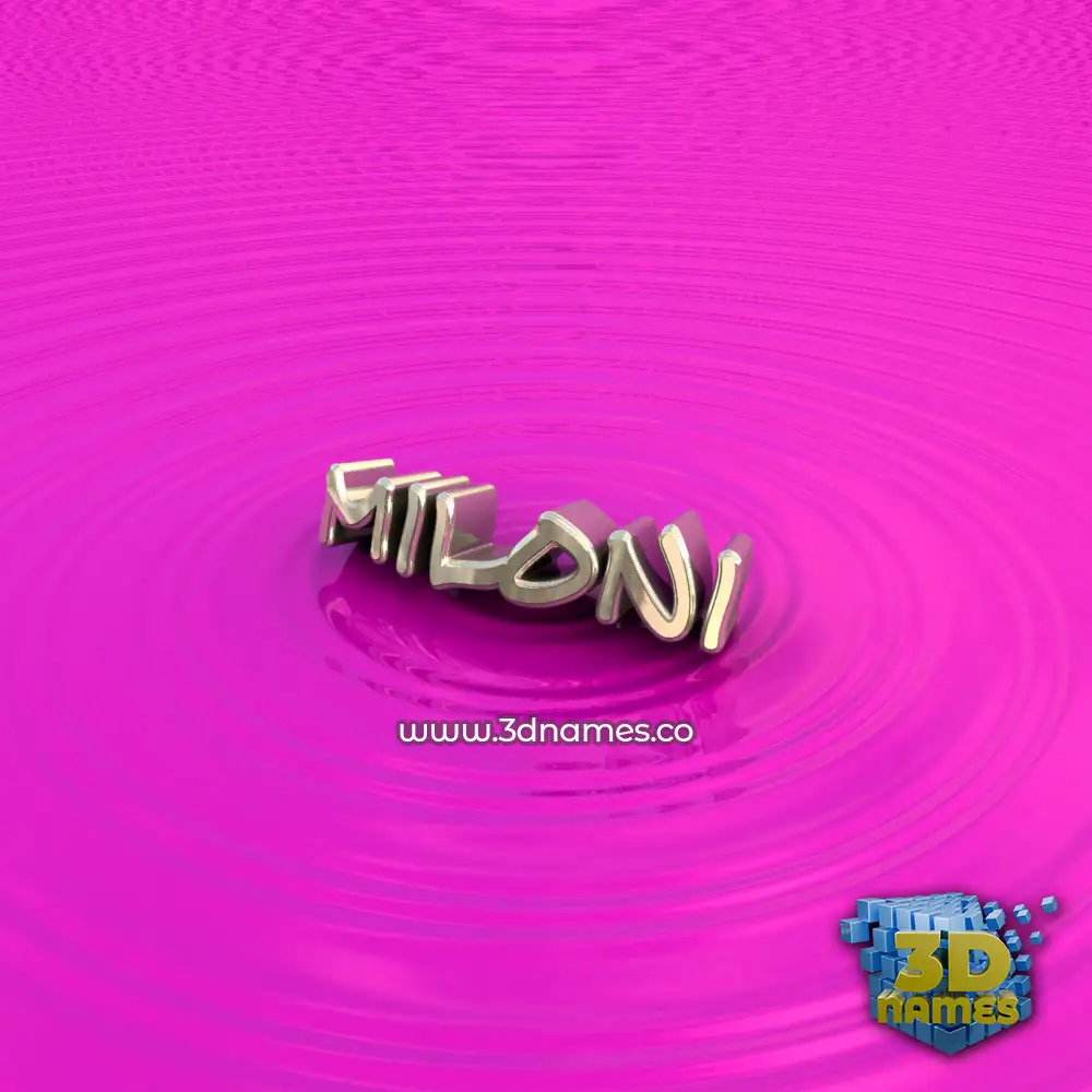 miloni in Pink Graffiti style - 3D name wallpaper