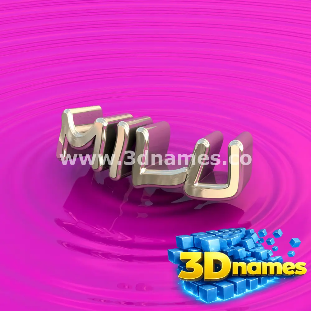 milu in Pink Graffiti style - 3D name wallpaper