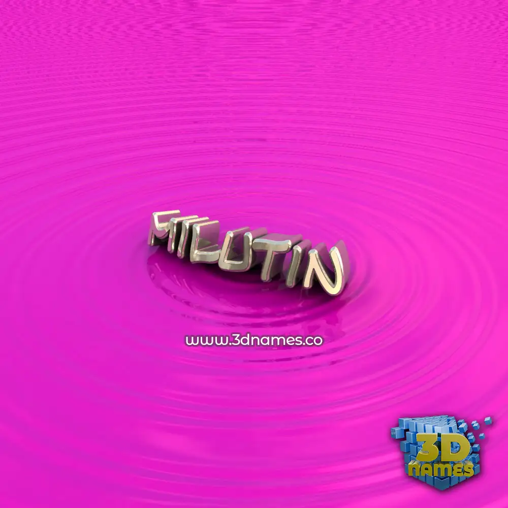 milutin in Pink Graffiti style - 3D name wallpaper