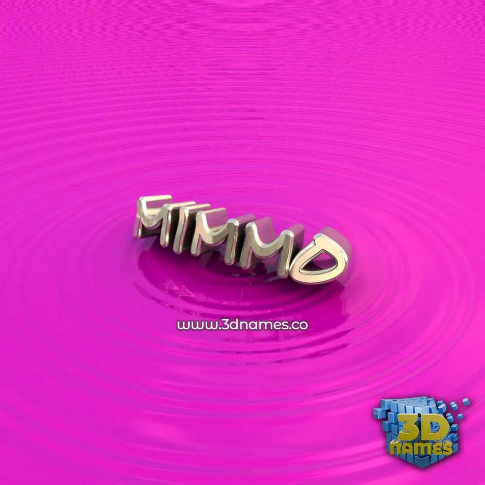 mimmo in Pink Graffiti style - 3D name wallpaper