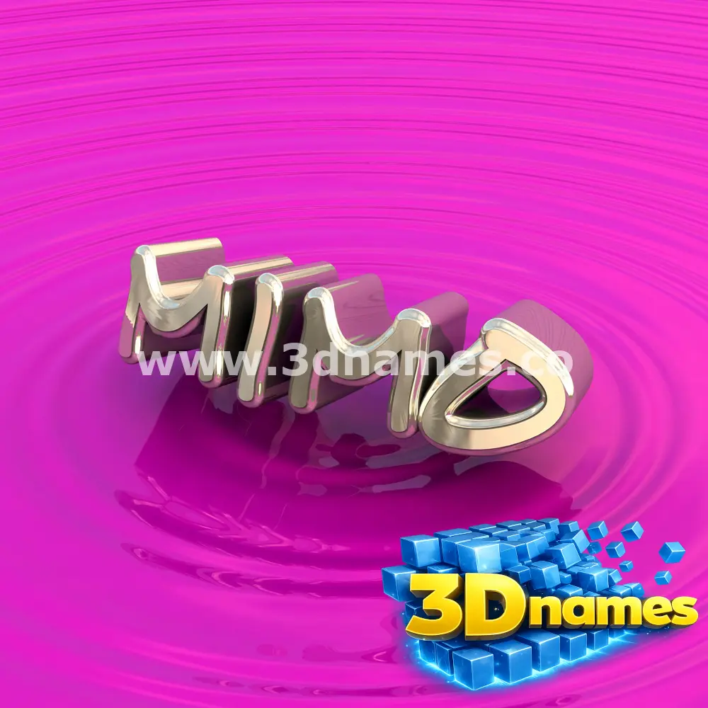 mimo in Pink Graffiti style - 3D name wallpaper